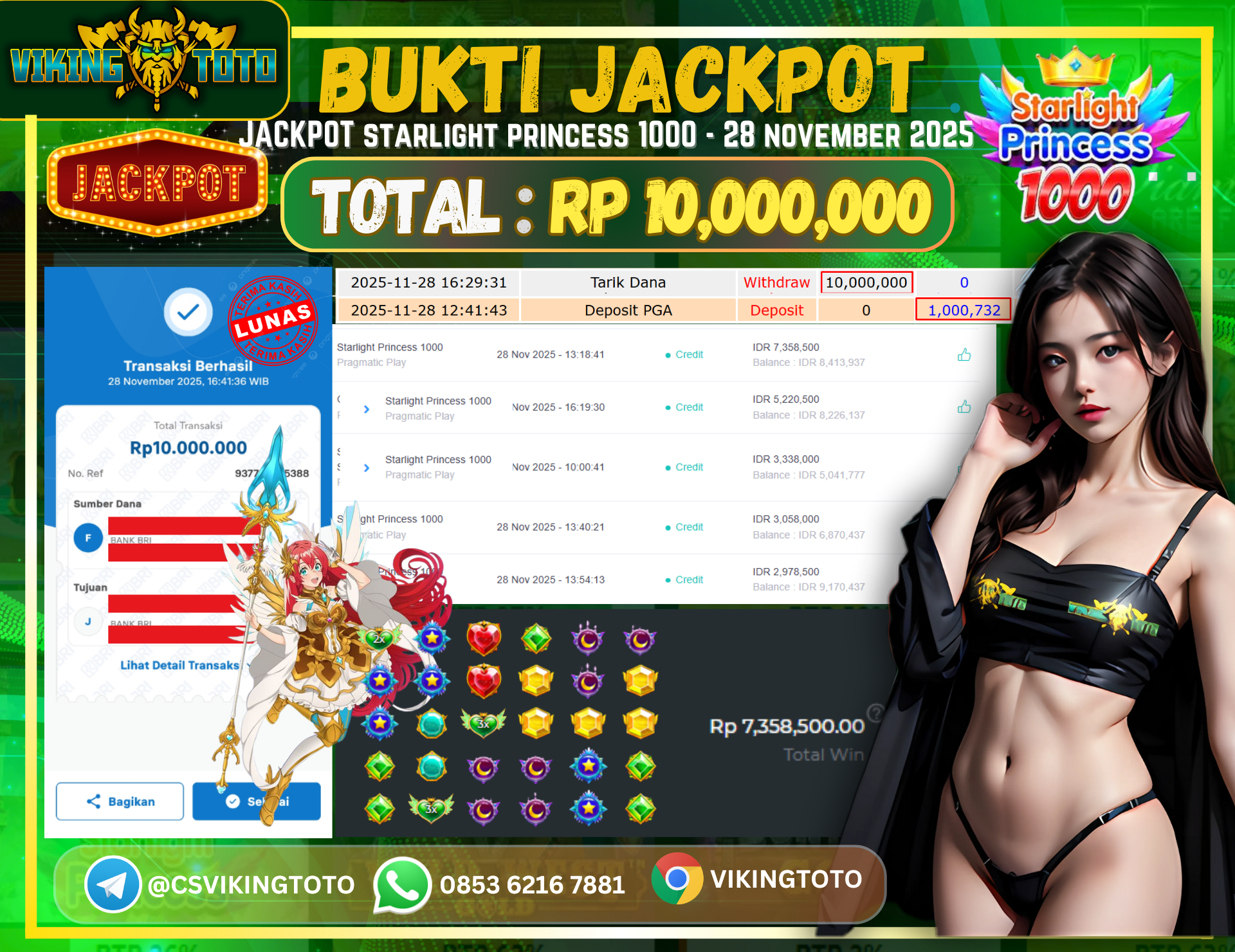 Bukti Jackpot Lunas VikingToto