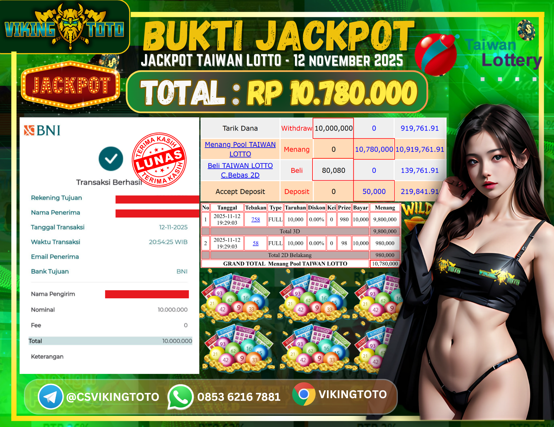 Bukti Jackpot Lunas VikingToto
