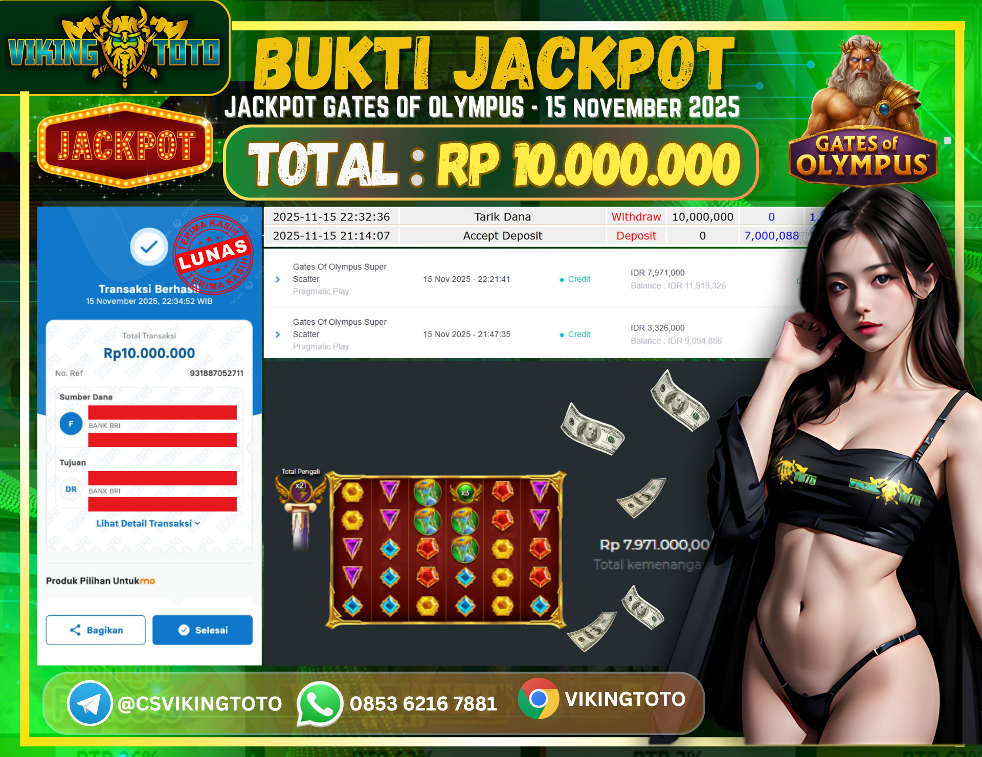 Bukti Jackpot Lunas VikingToto