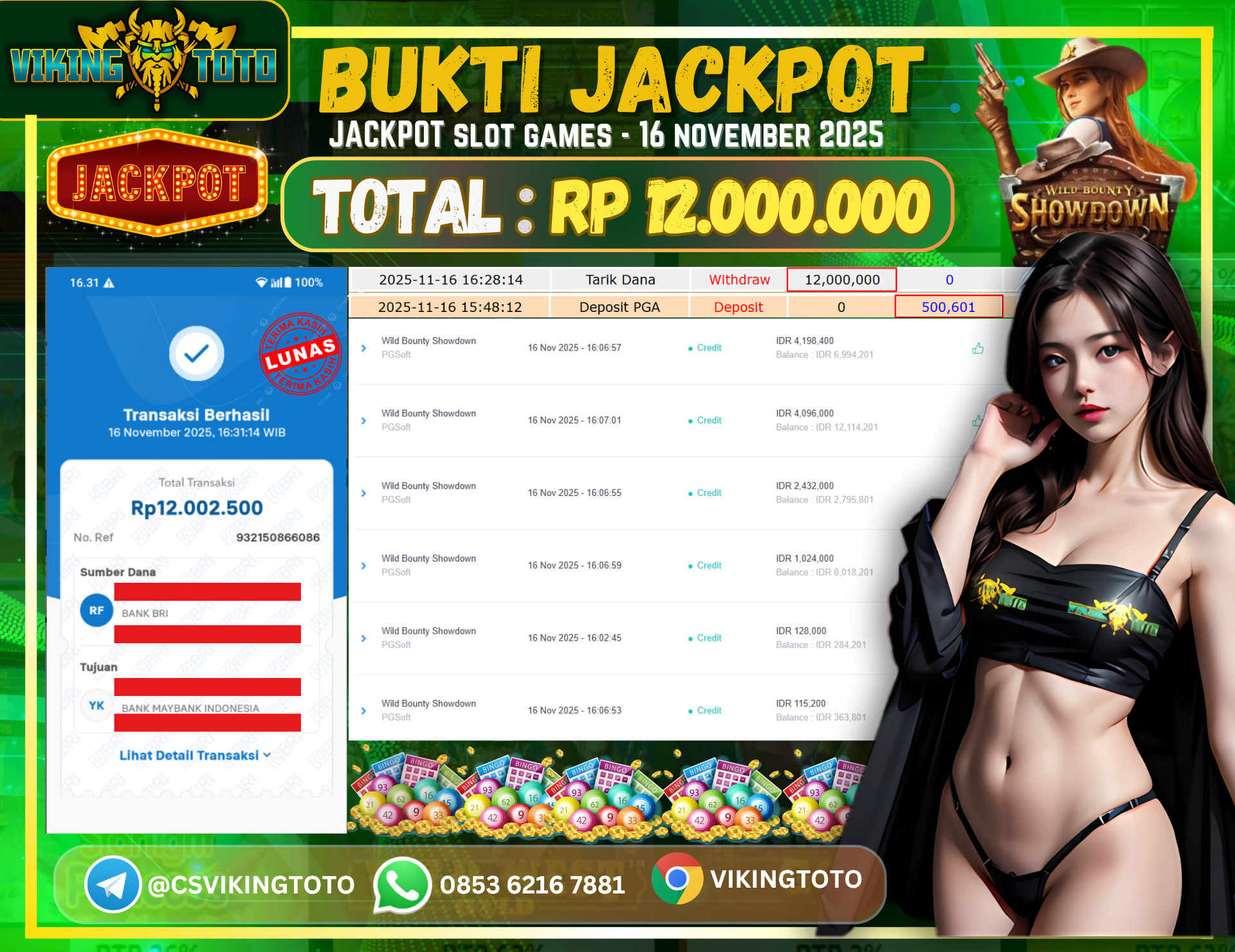 Bukti Jackpot Lunas VikingToto