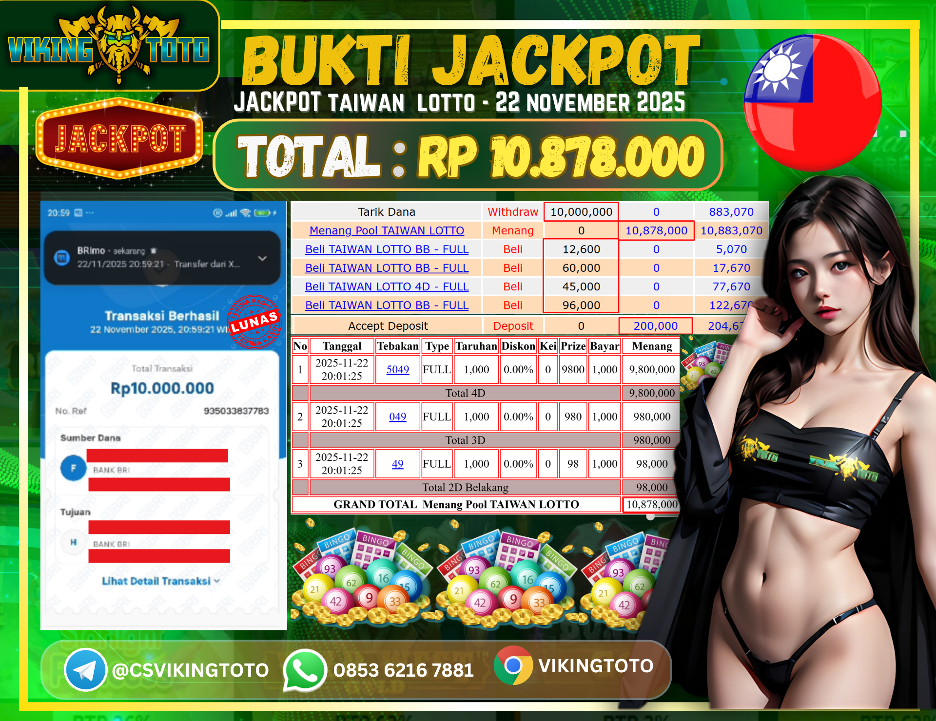 Bukti Jackpot Lunas VikingToto