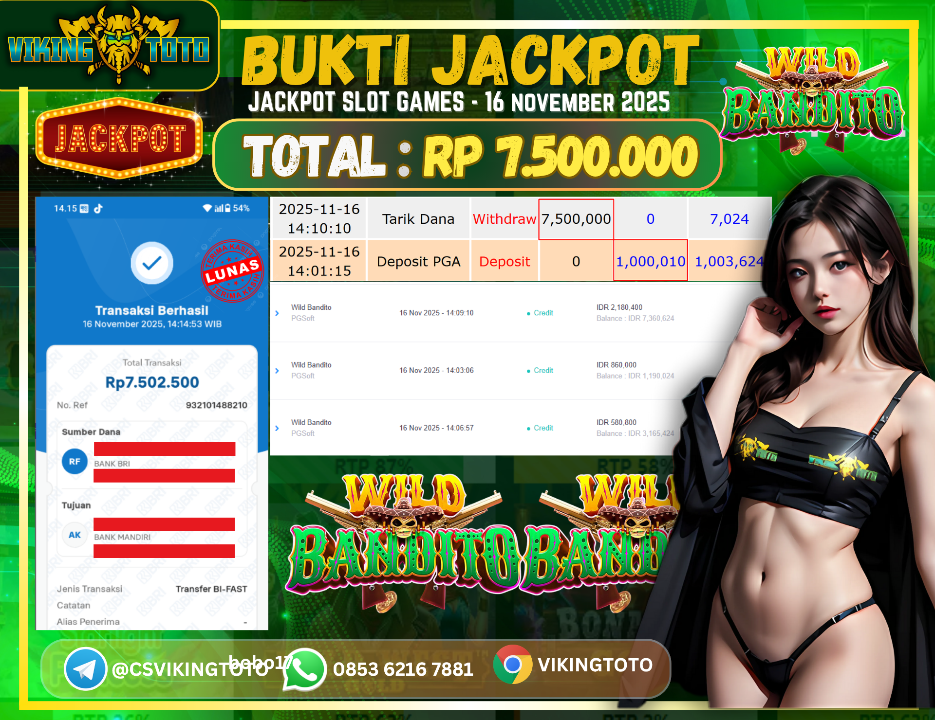 Bukti Jackpot Lunas VikingToto