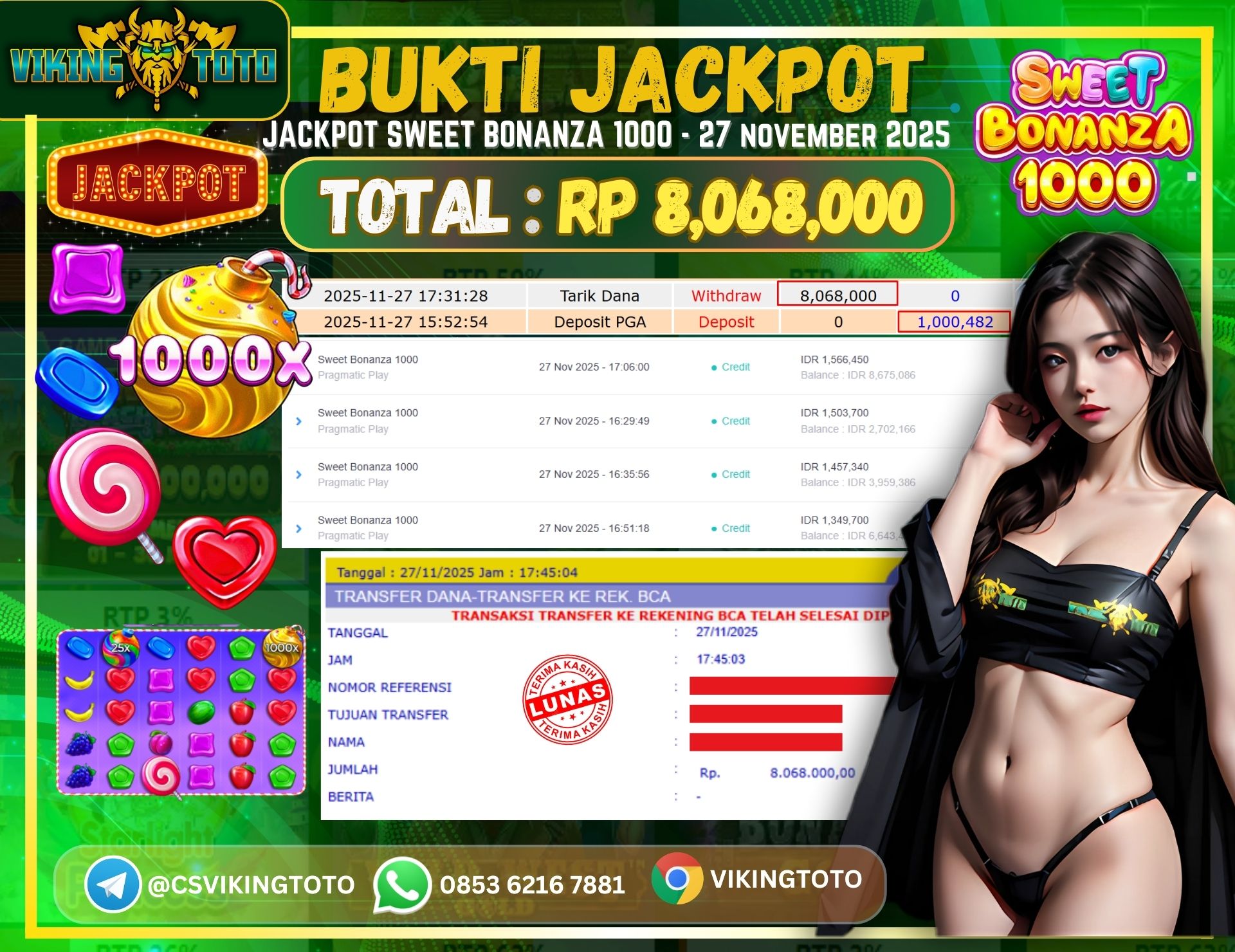 Bukti Jackpot Lunas VikingToto