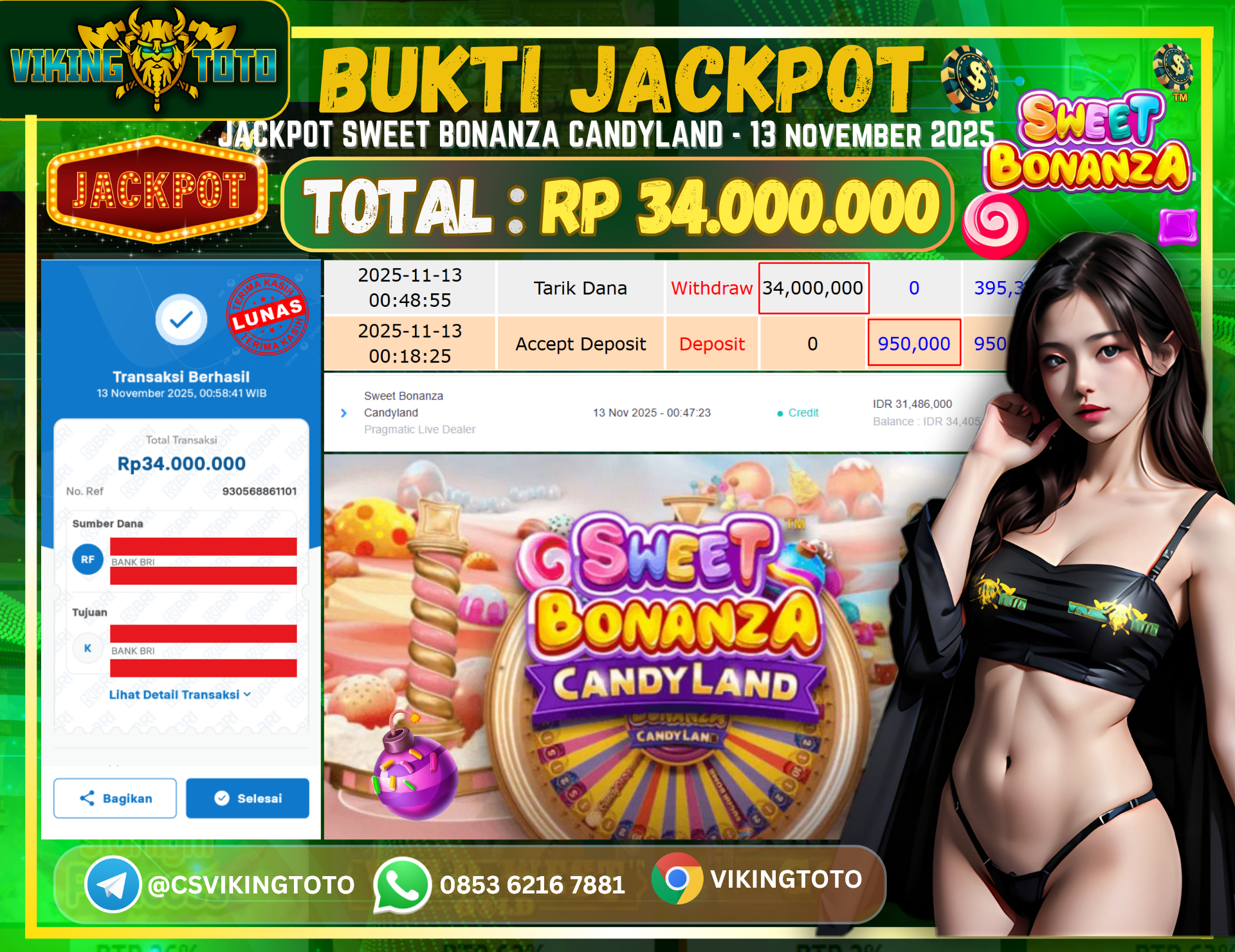 Bukti Jackpot Lunas VikingToto