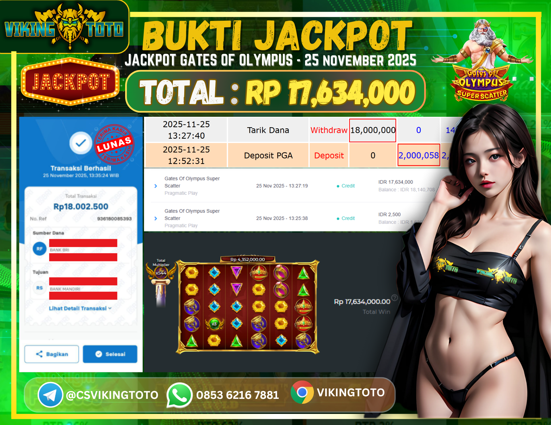 Bukti Jackpot Lunas VikingToto