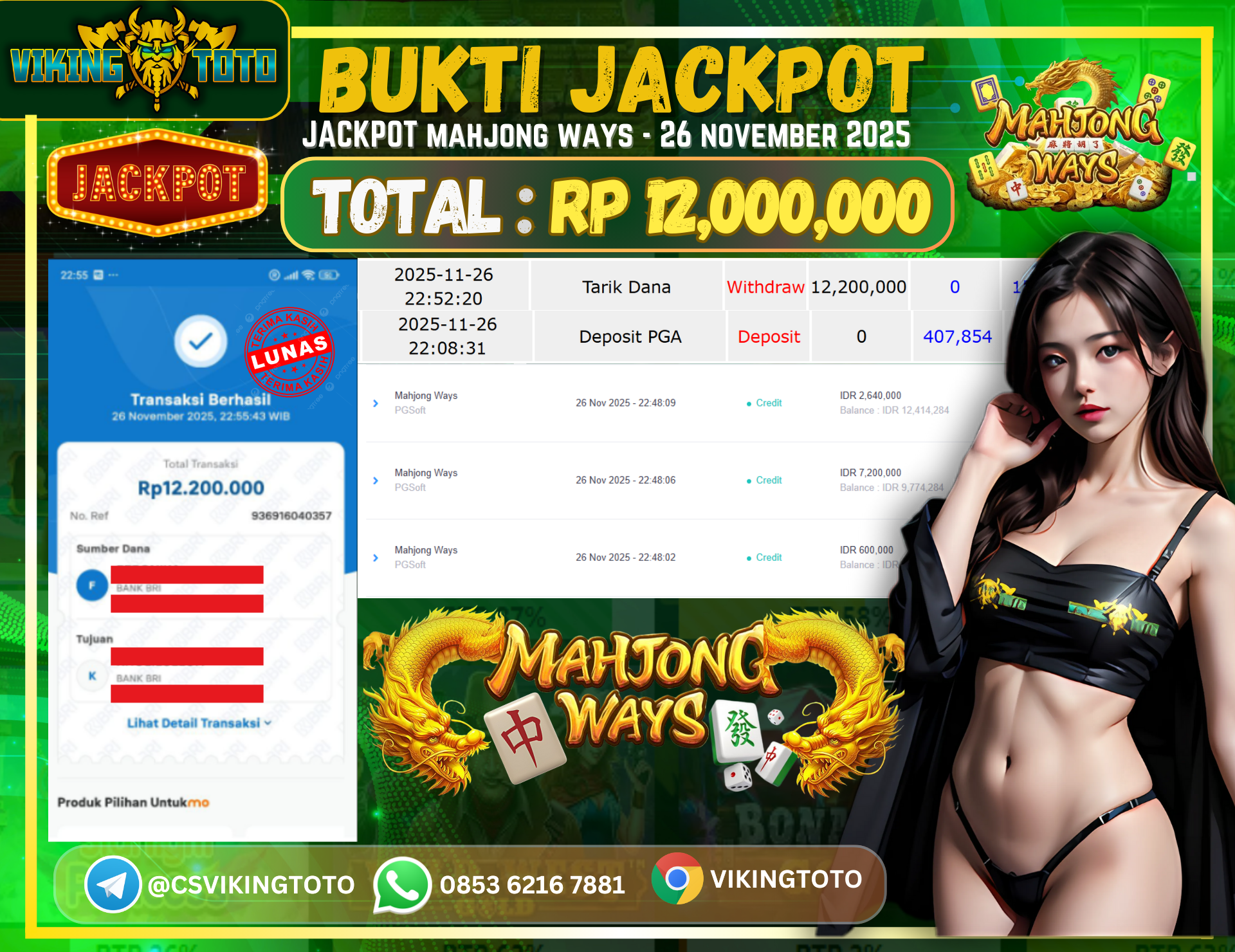 Bukti Jackpot Lunas VikingToto