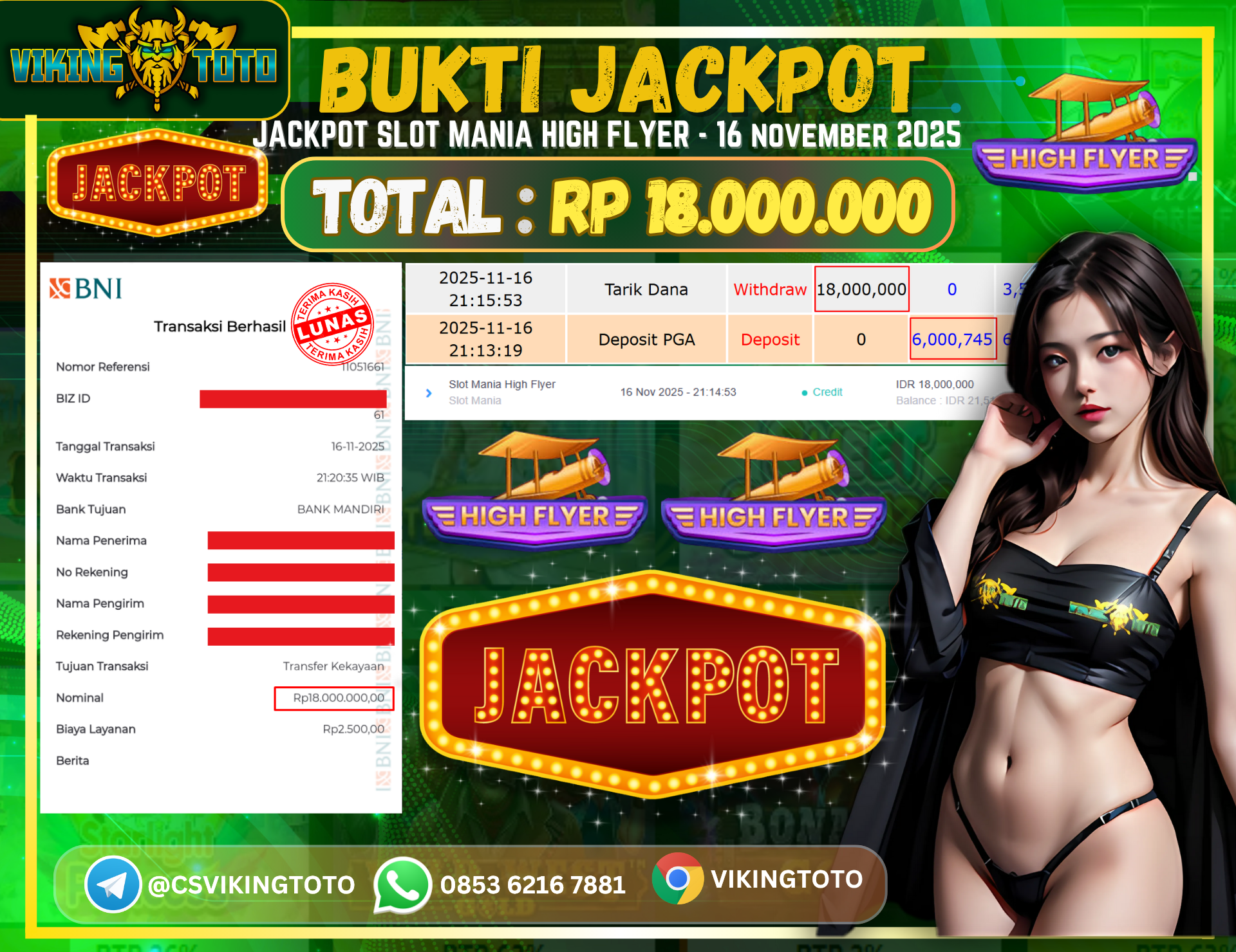 Bukti Jackpot Lunas VikingToto
