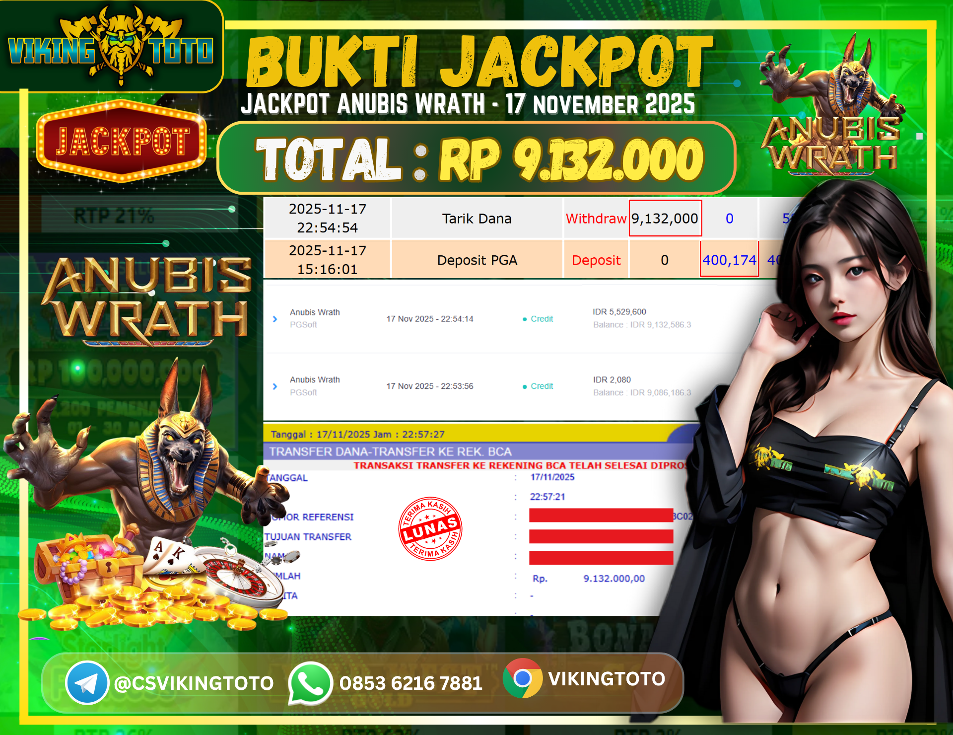 Bukti Jackpot Lunas VikingToto