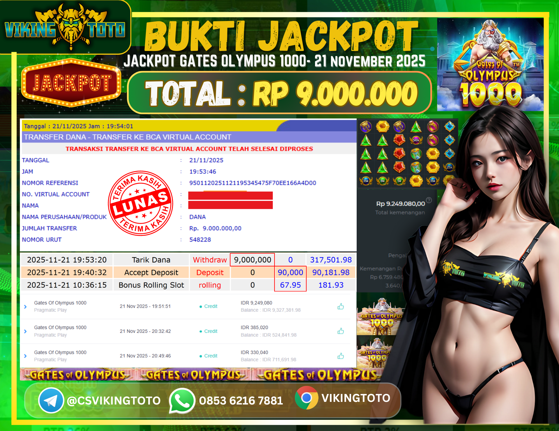 Bukti Jackpot Lunas VikingToto