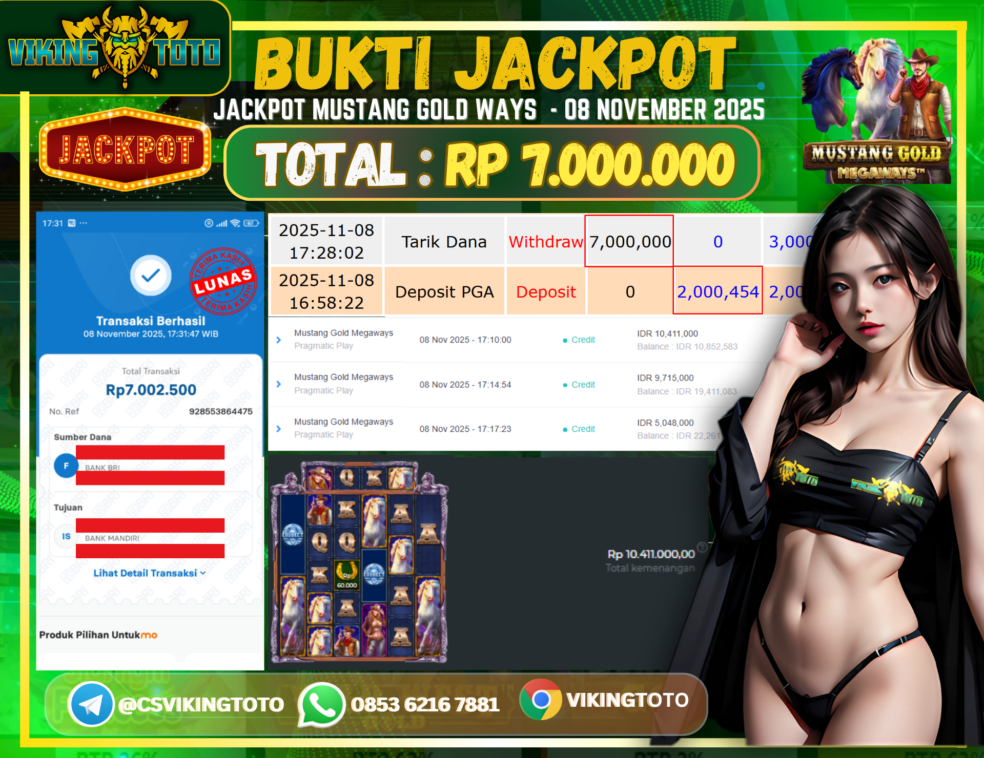 Bukti Jackpot Lunas VikingToto