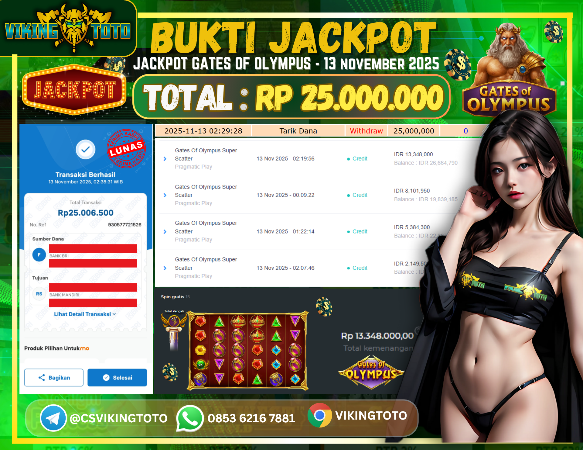 Bukti Jackpot Lunas VikingToto