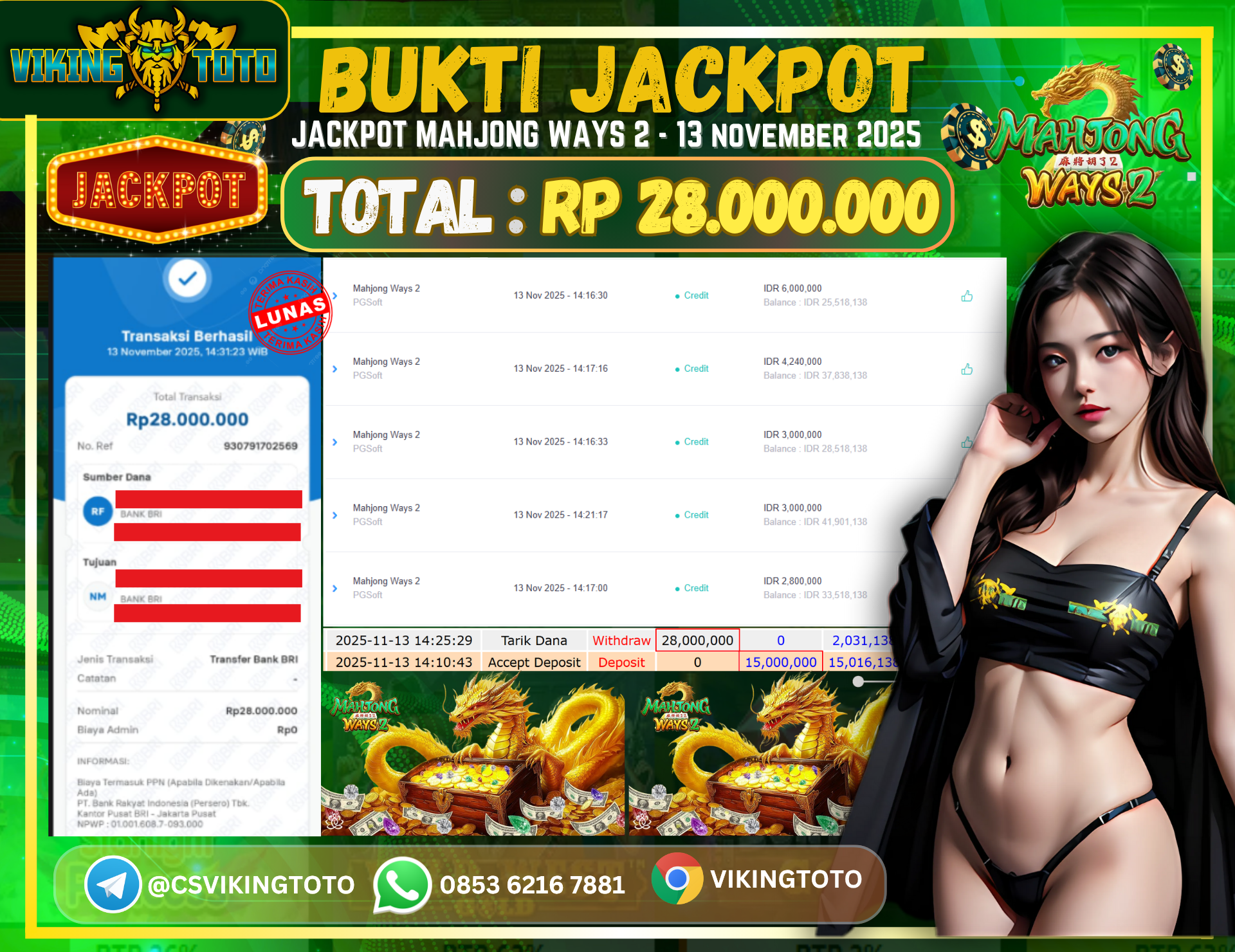 Bukti Jackpot Lunas VikingToto