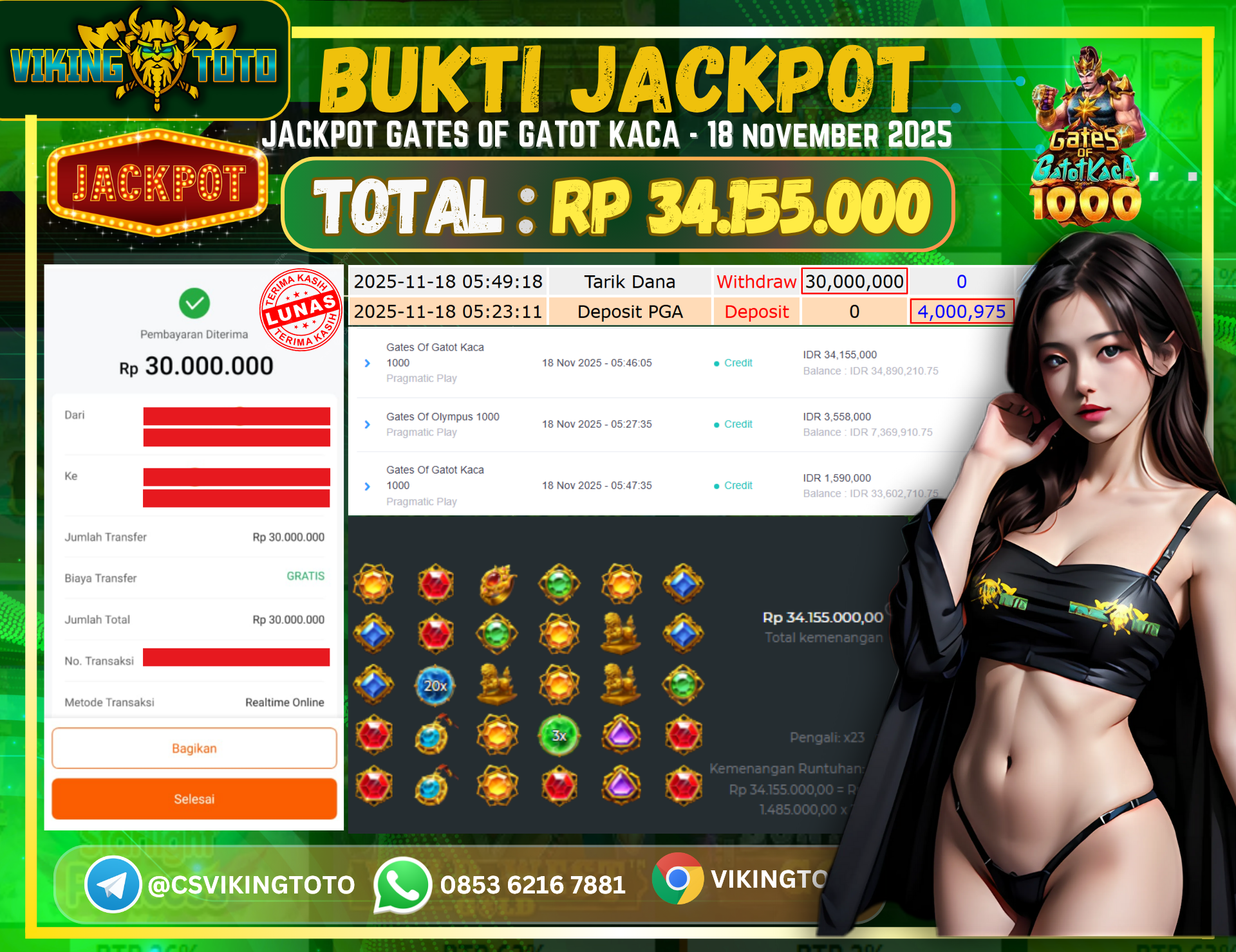 Bukti Jackpot Lunas VikingToto