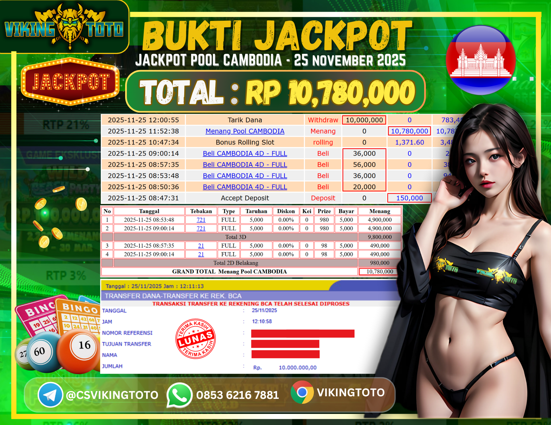 Bukti Jackpot Lunas VikingToto