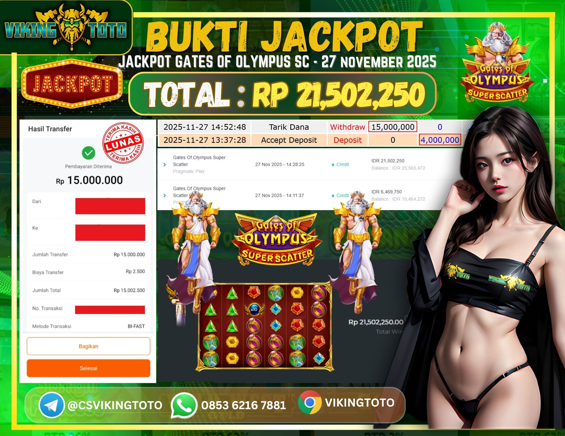 Bukti Jackpot Lunas VikingToto