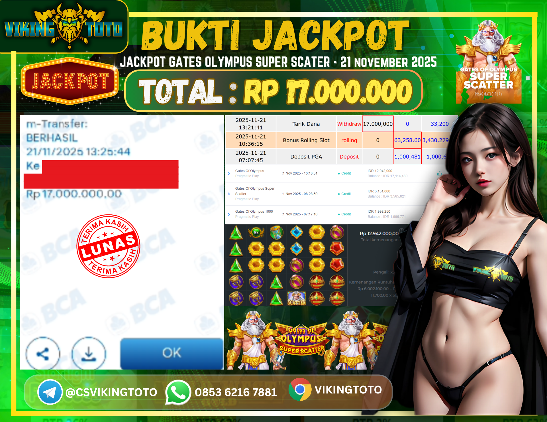 Bukti Jackpot Lunas VikingToto