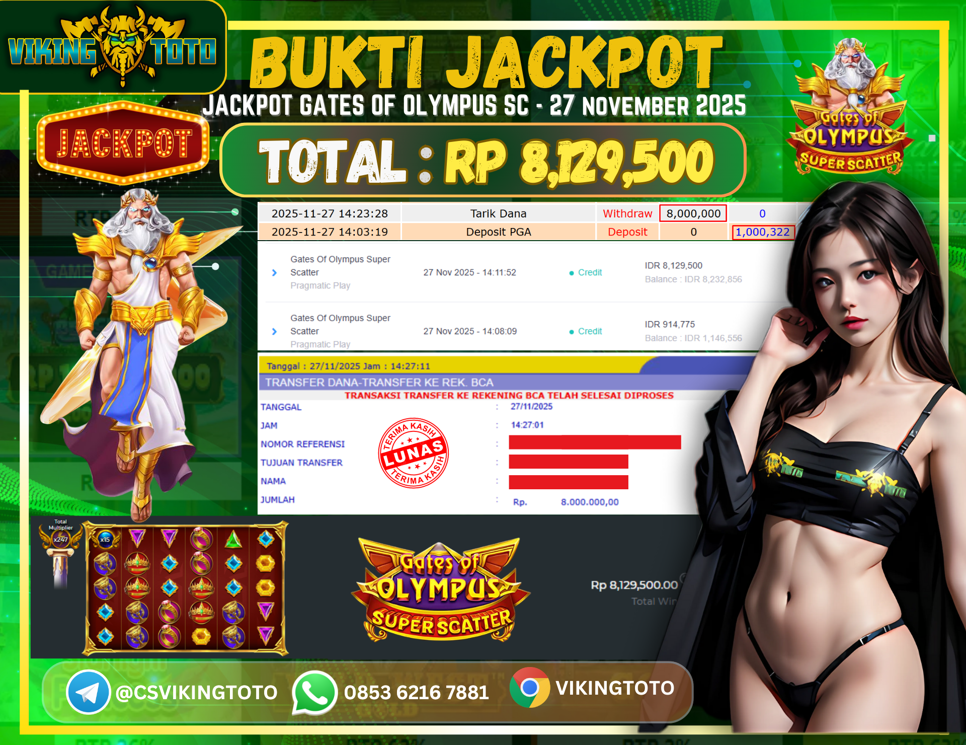 Bukti Jackpot Lunas VikingToto