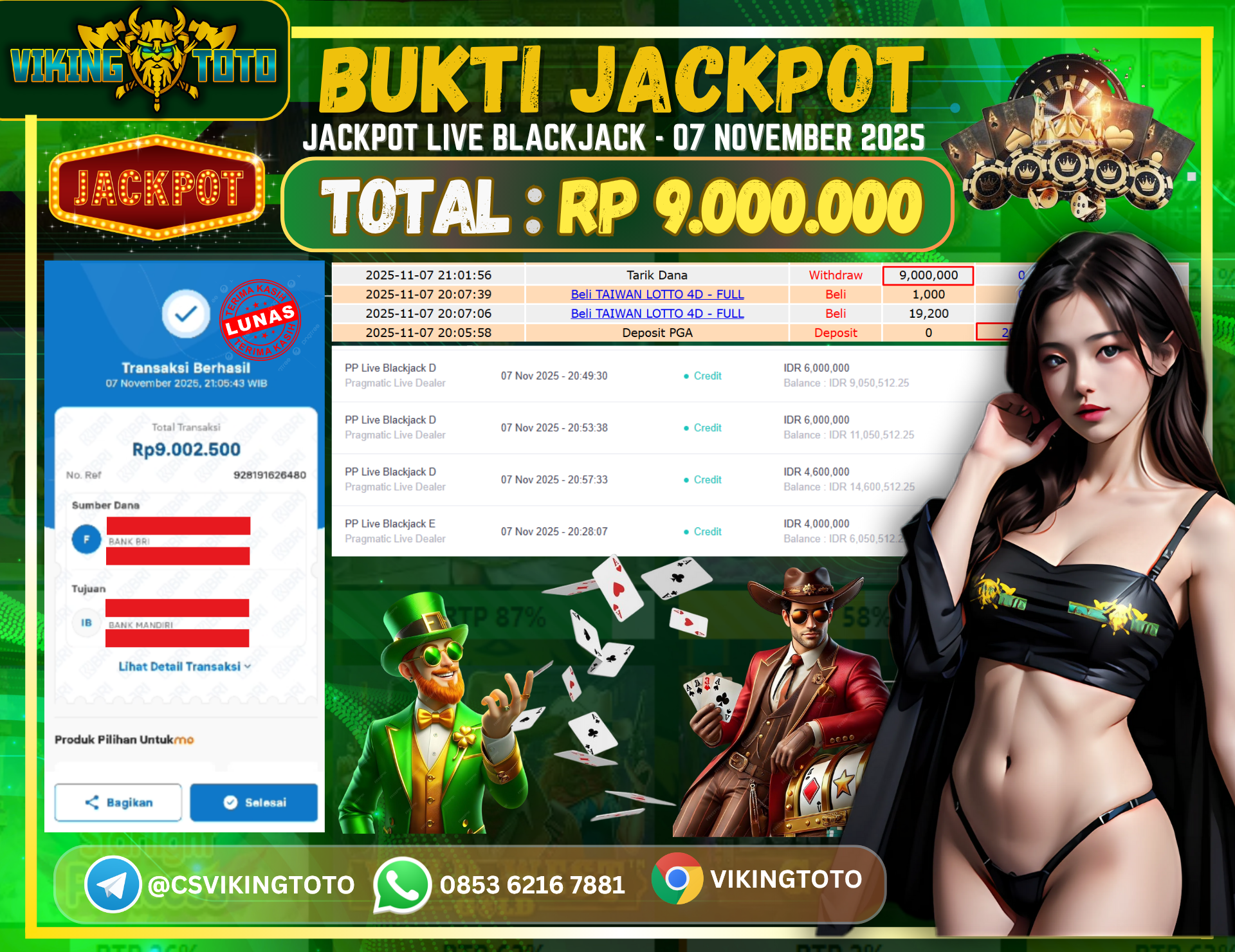 Bukti Jackpot Lunas VikingToto