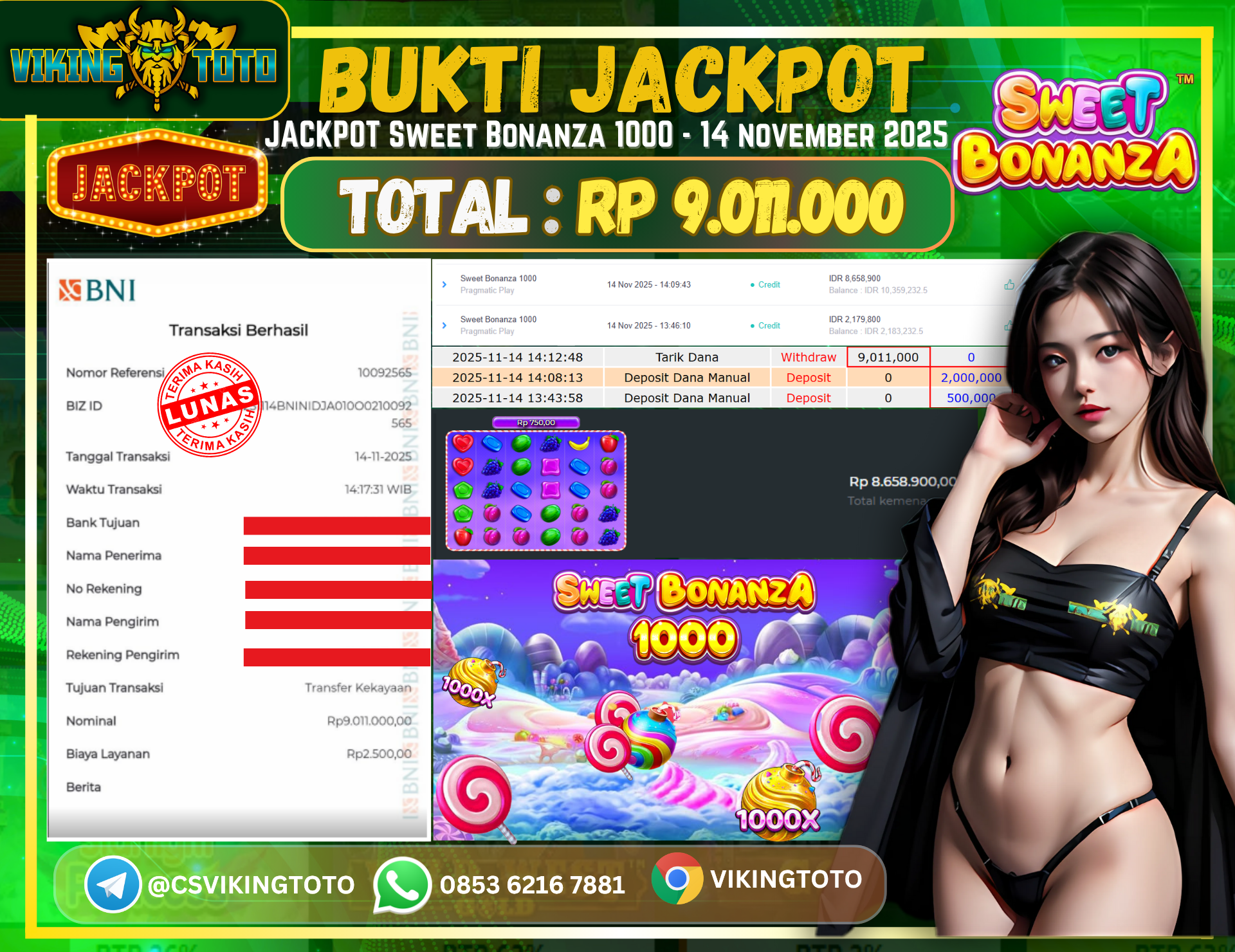 Bukti Jackpot Lunas VikingToto