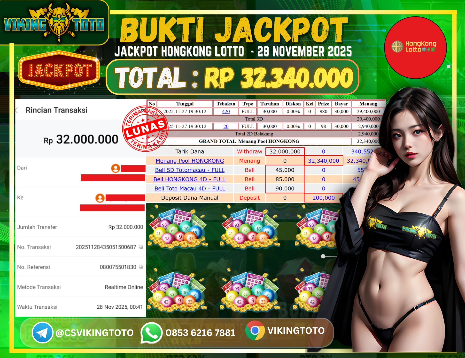 Bukti Jackpot Lunas VikingToto