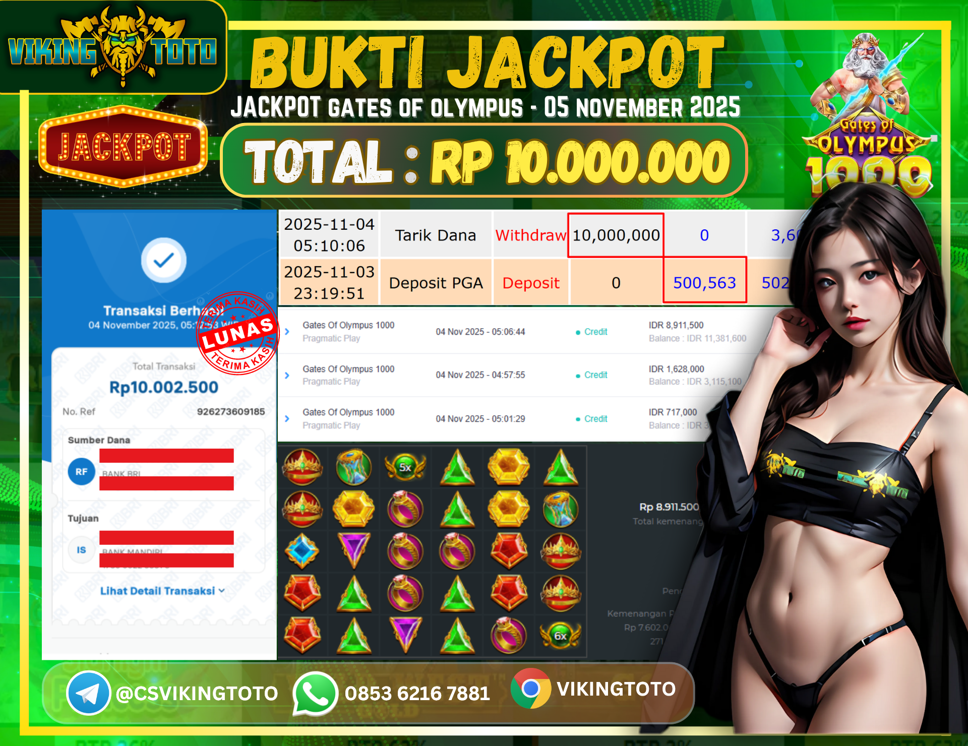 Bukti Jackpot Lunas VikingToto