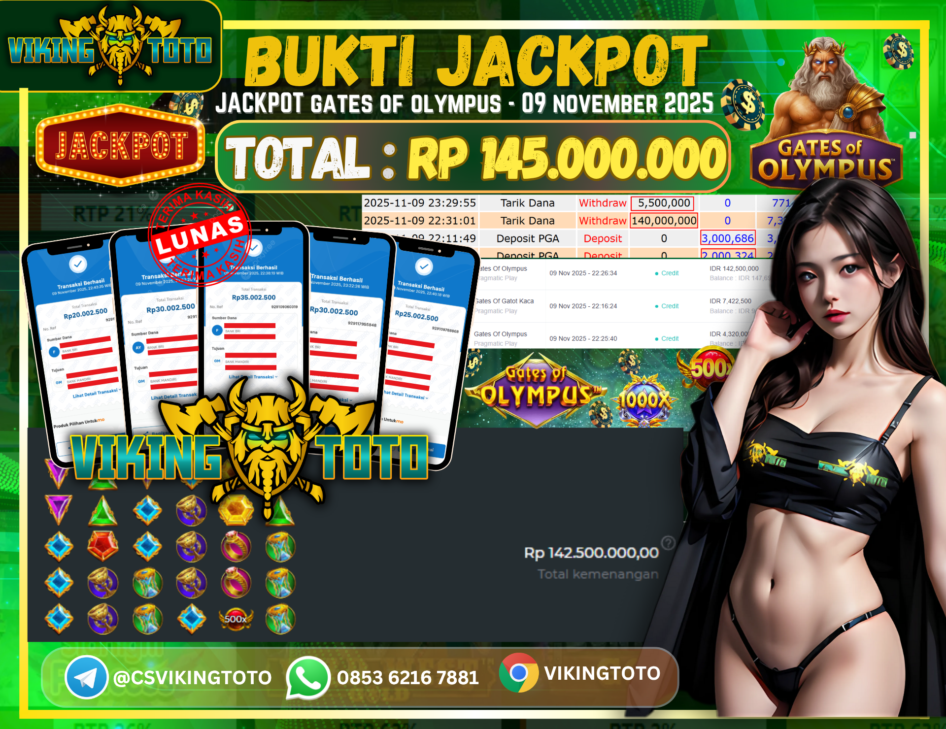 Bukti Jackpot Lunas VikingToto