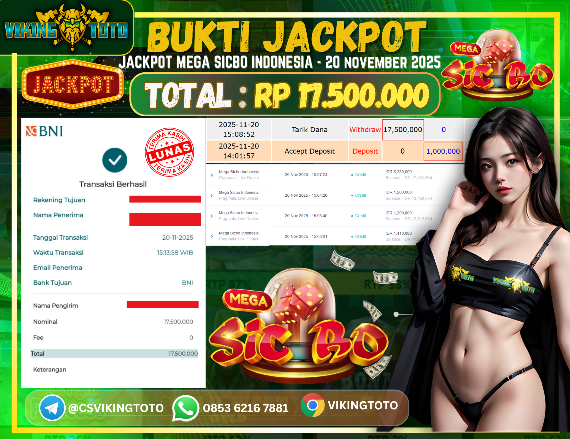 Bukti Jackpot Lunas VikingToto