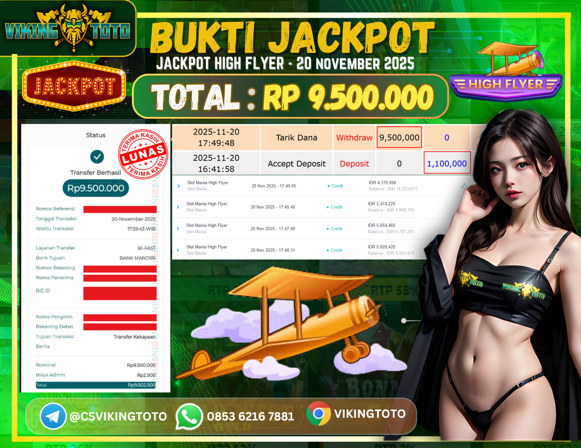 Bukti Jackpot Lunas VikingToto