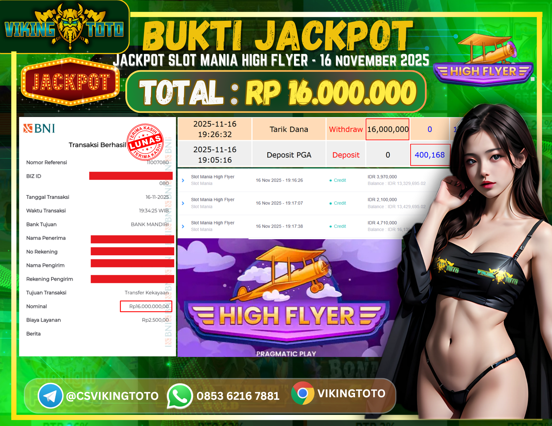 Bukti Jackpot Lunas VikingToto