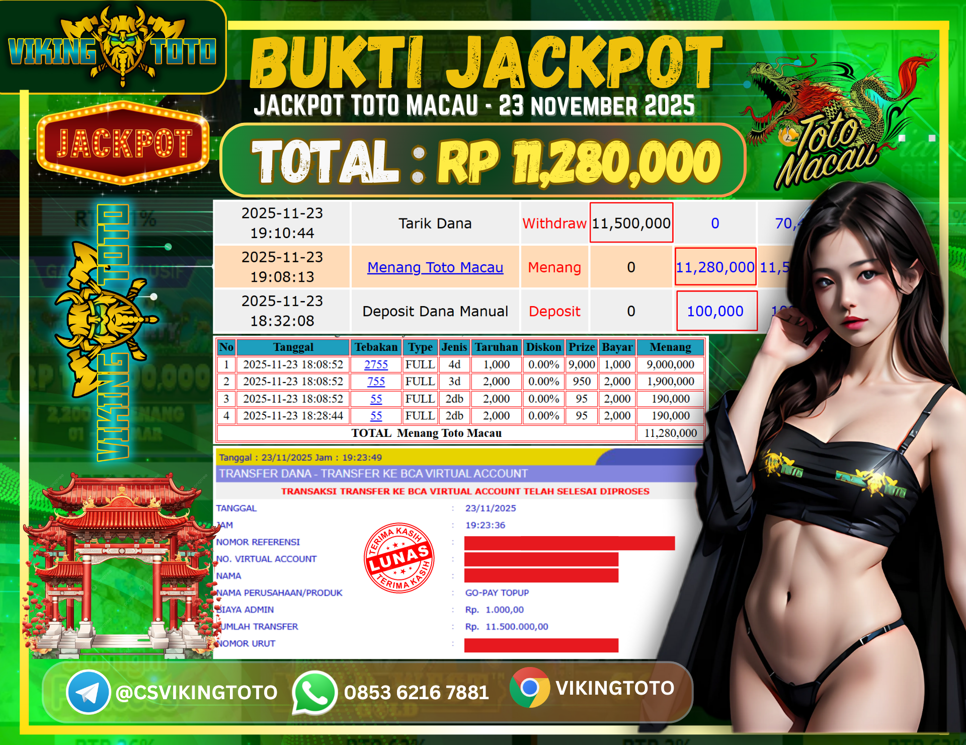 Bukti Jackpot Lunas VikingToto