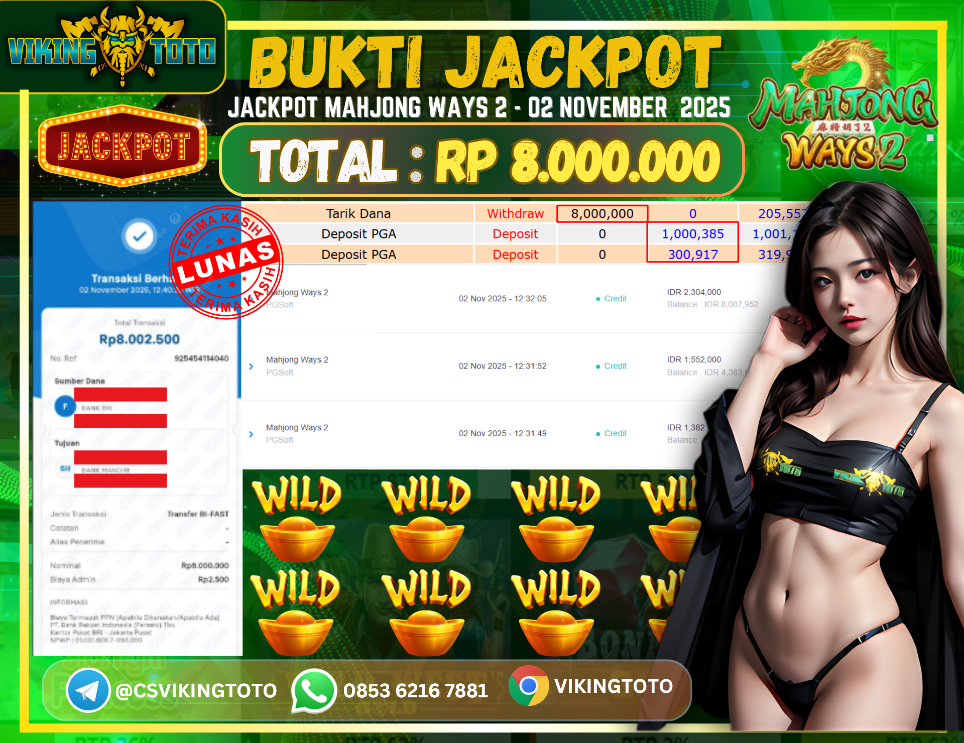 Bukti Jackpot Lunas VikingToto