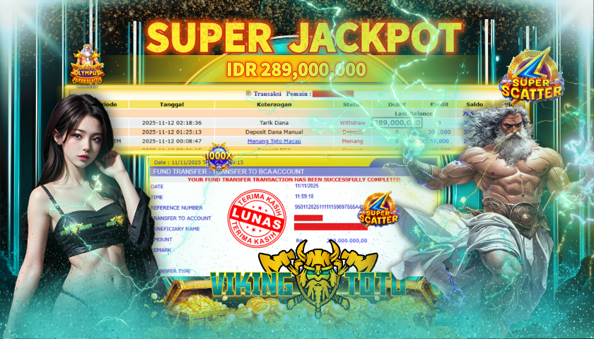 Bukti Jackpot Lunas VikingToto