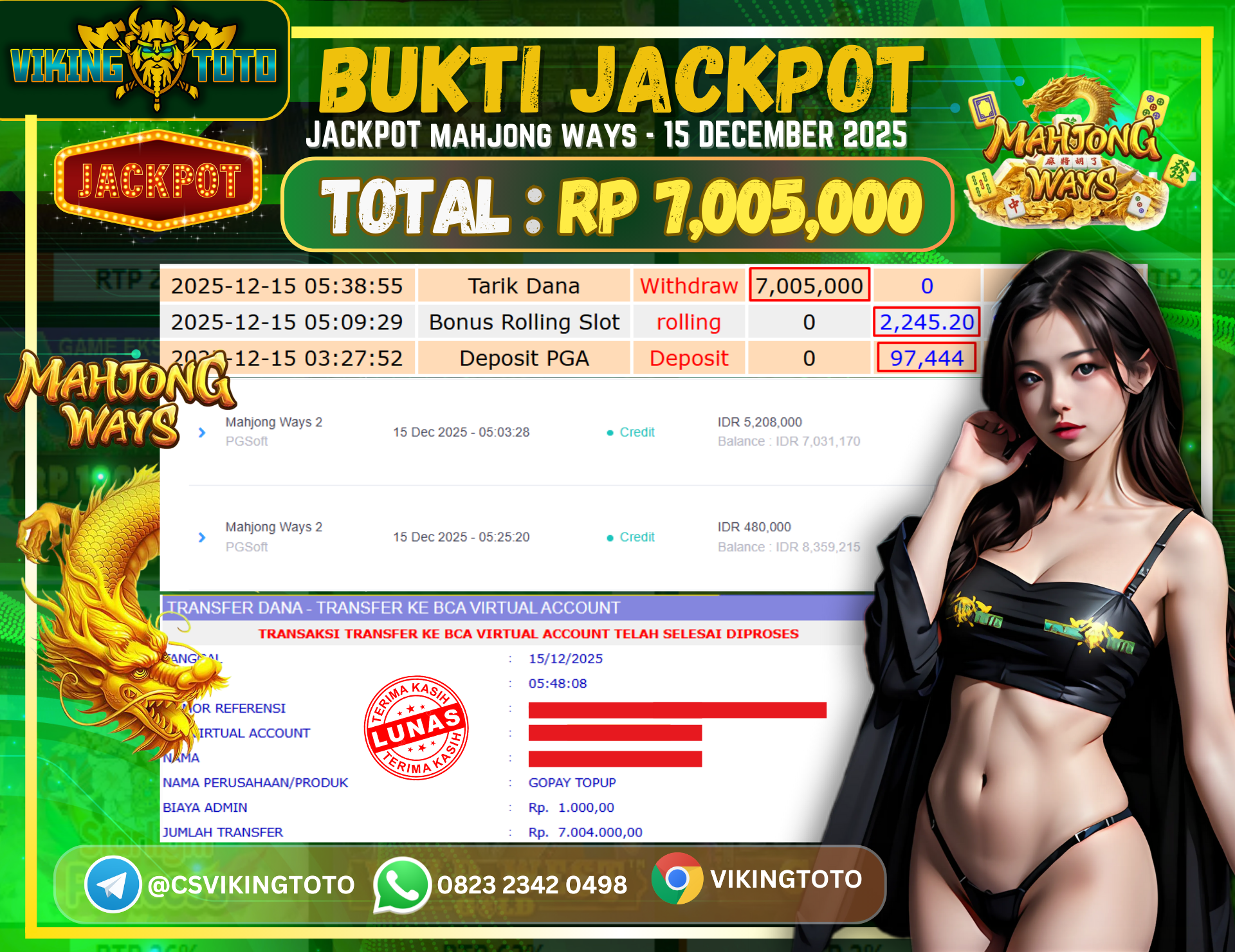 Bukti Jackpot Lunas VikingToto