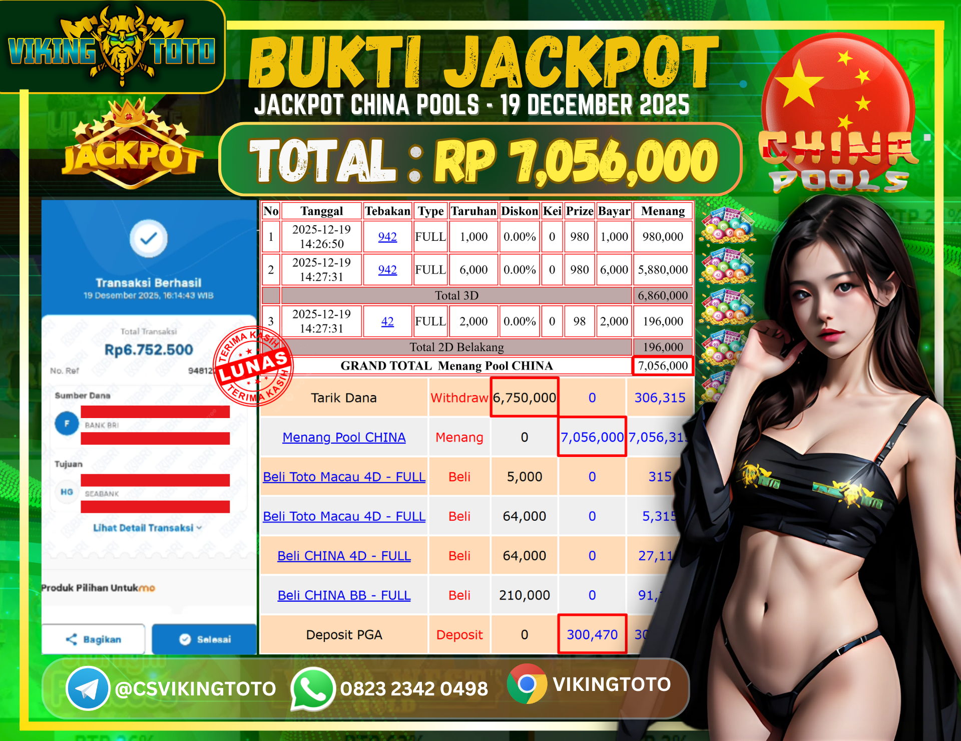 Bukti Jackpot Lunas VikingToto