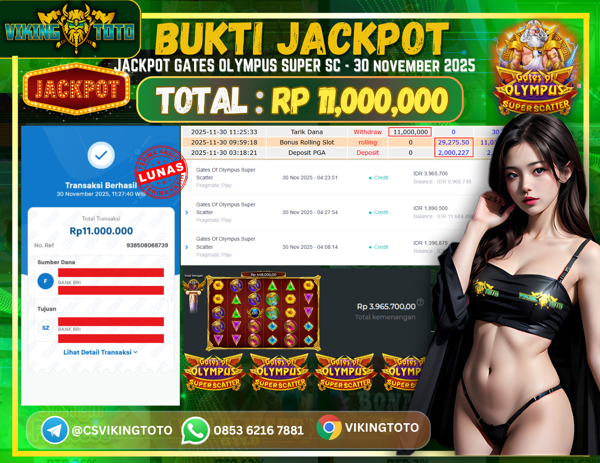 Bukti Jackpot Lunas VikingToto