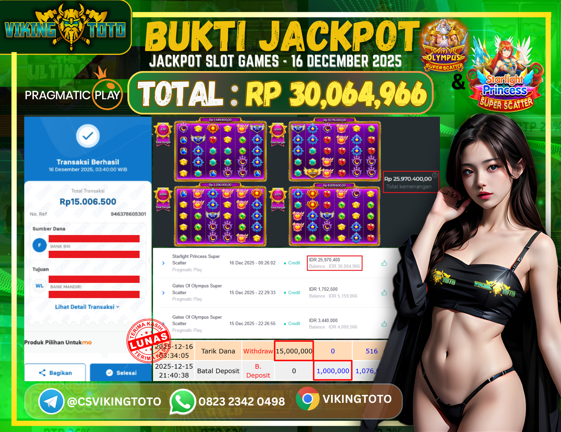 Bukti Jackpot Lunas VikingToto