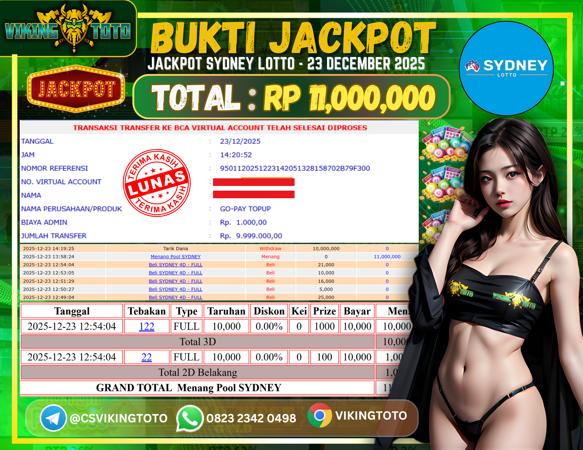 Bukti Jackpot Lunas VikingToto