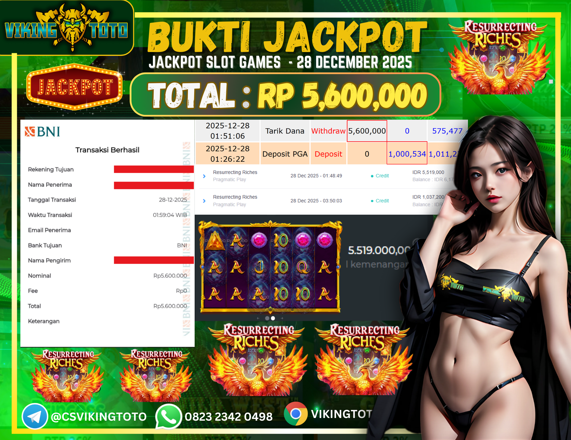 Bukti Jackpot Lunas VikingToto