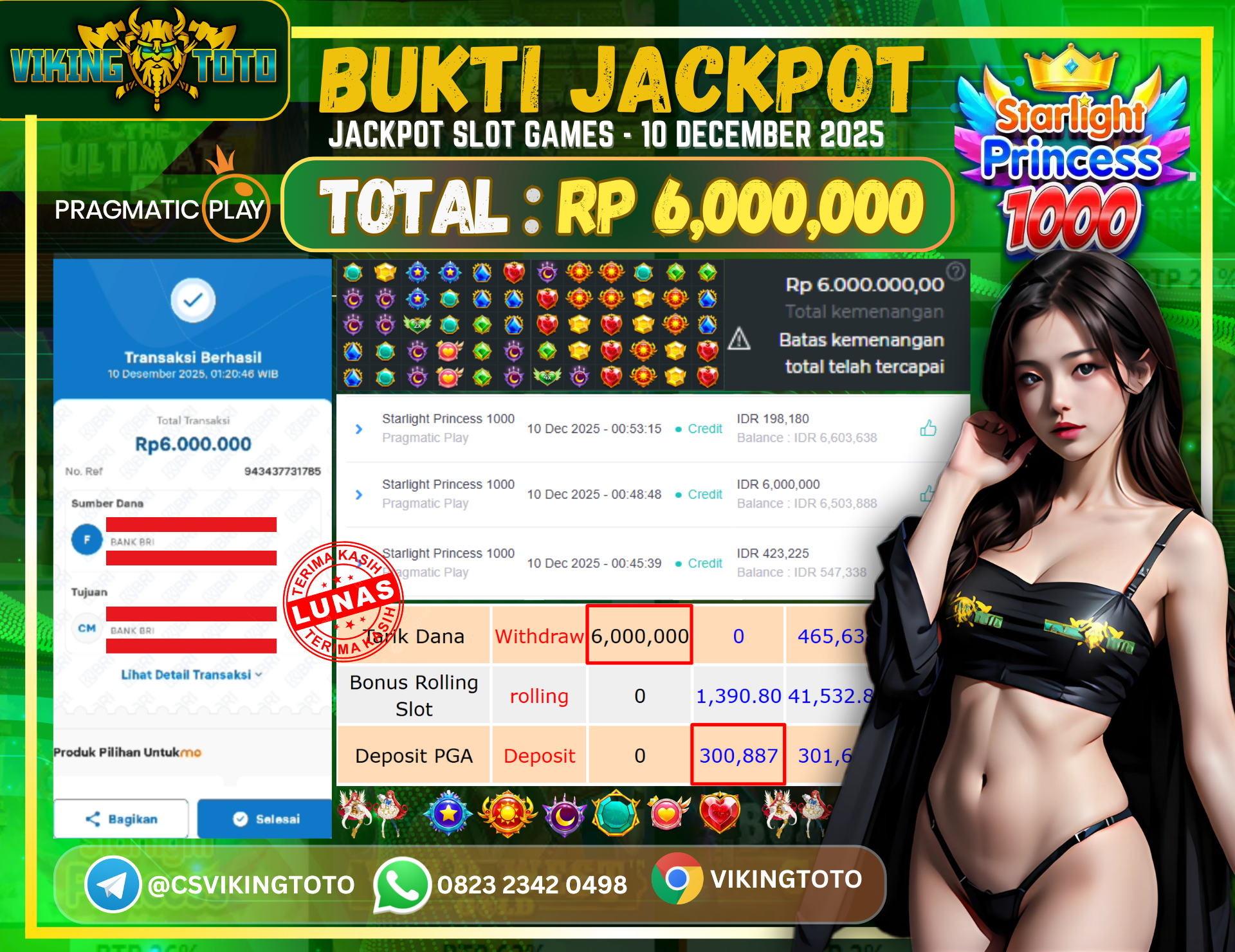 Bukti Jackpot Lunas VikingToto