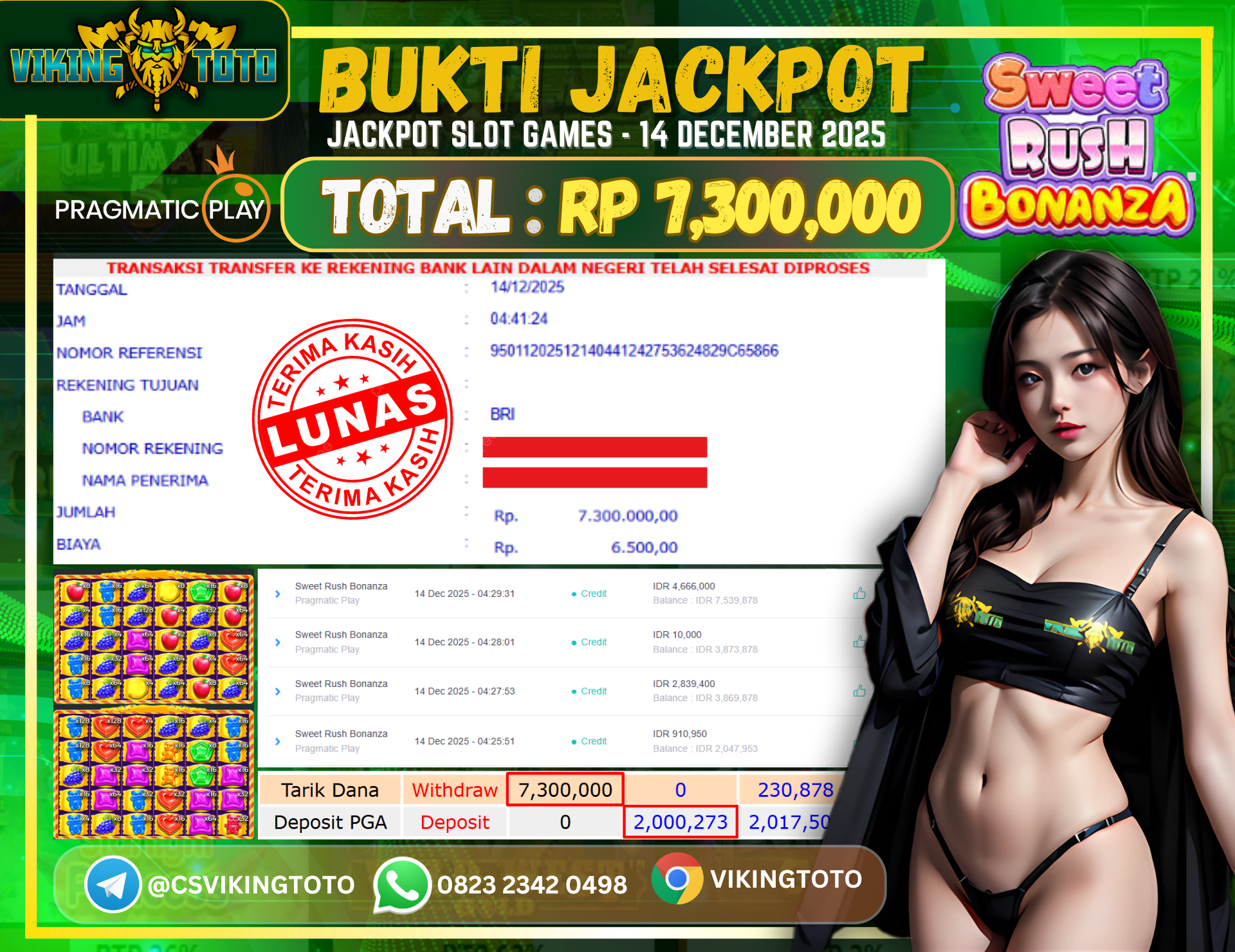 Bukti Jackpot Lunas VikingToto