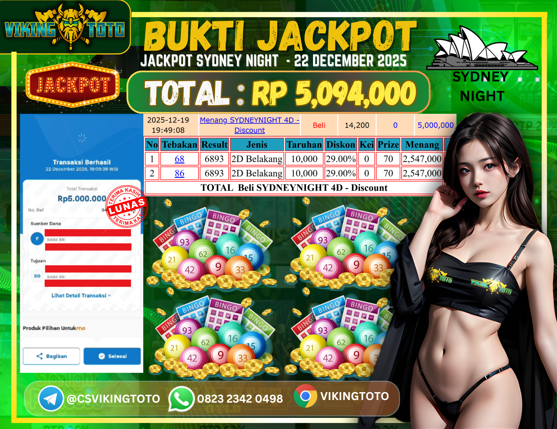 Bukti Jackpot Lunas VikingToto