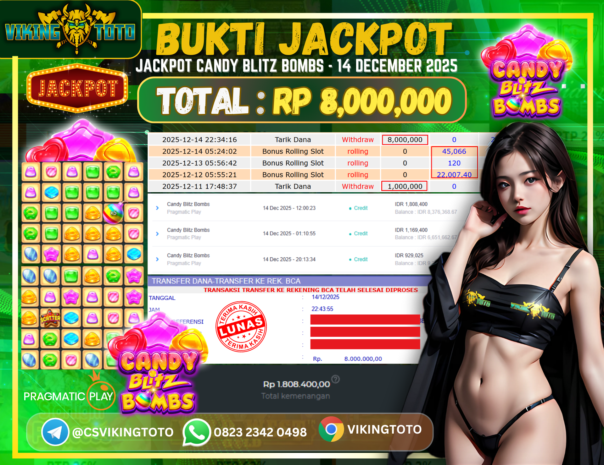 Bukti Jackpot Lunas VikingToto