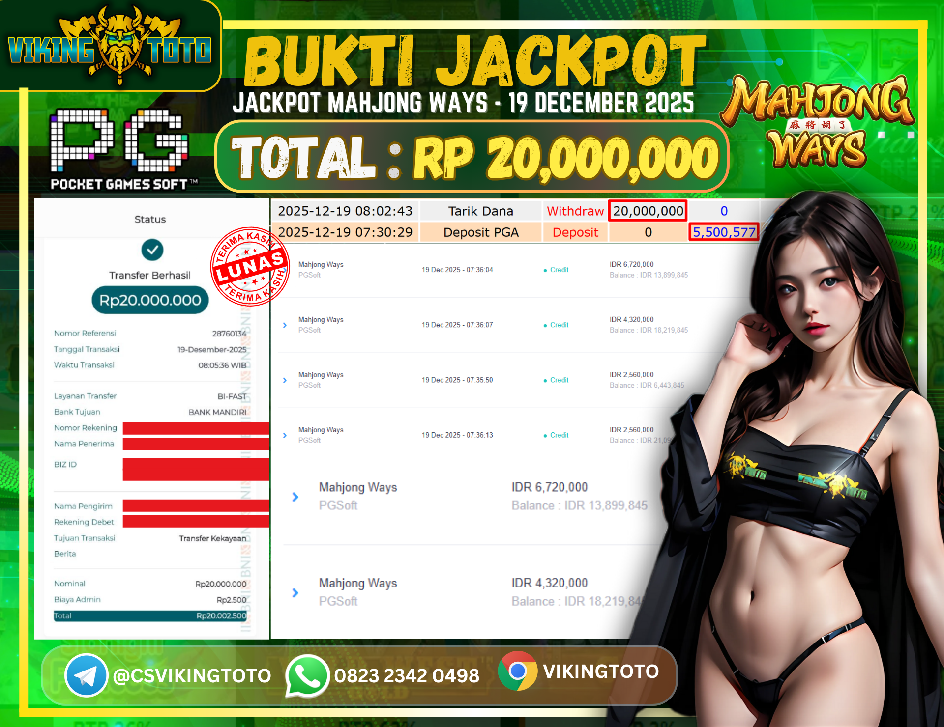 Bukti Jackpot Lunas VikingToto