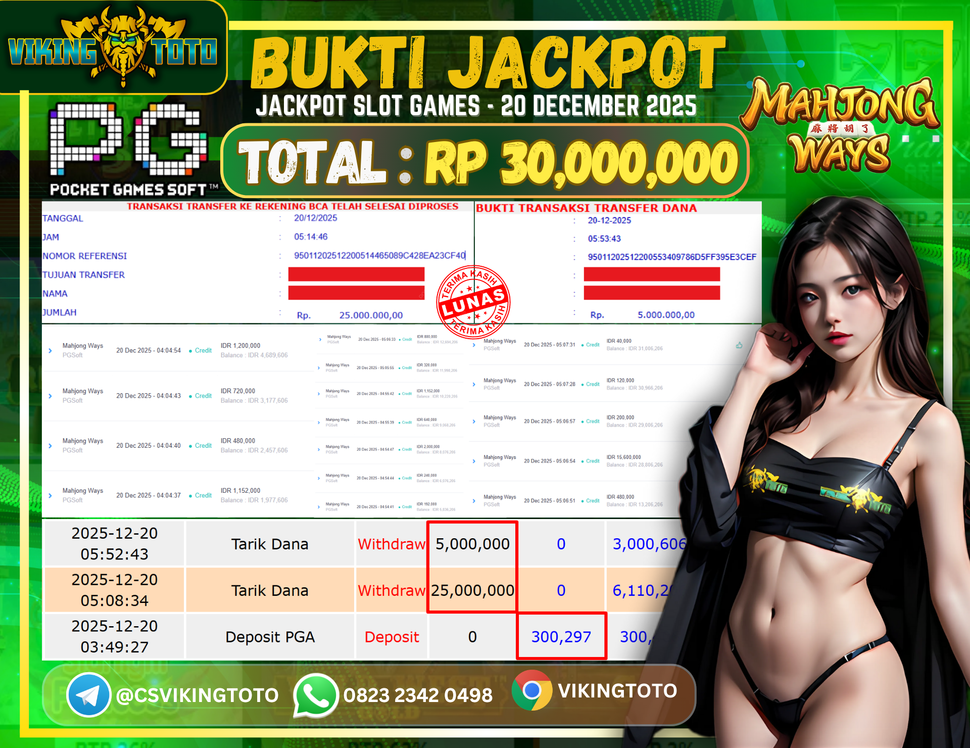 Bukti Jackpot Lunas VikingToto