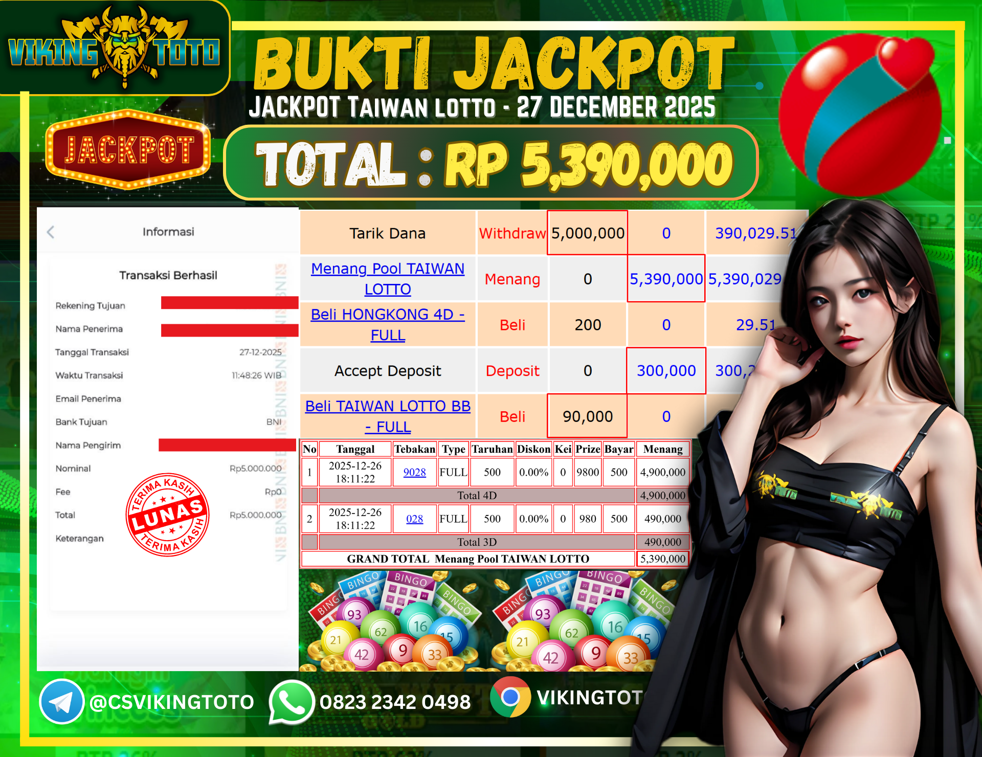 Bukti Jackpot Lunas VikingToto