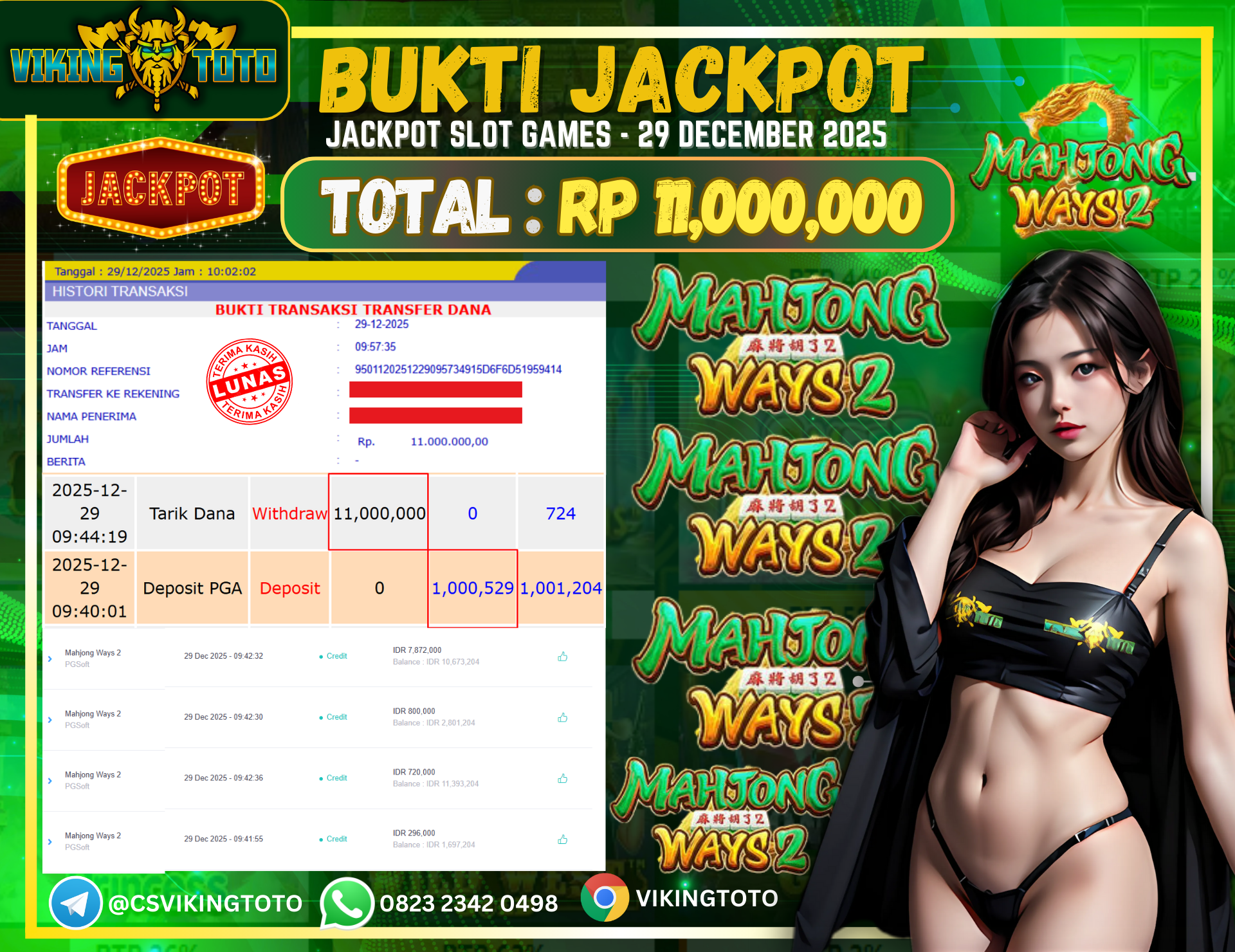 Bukti Jackpot Lunas VikingToto