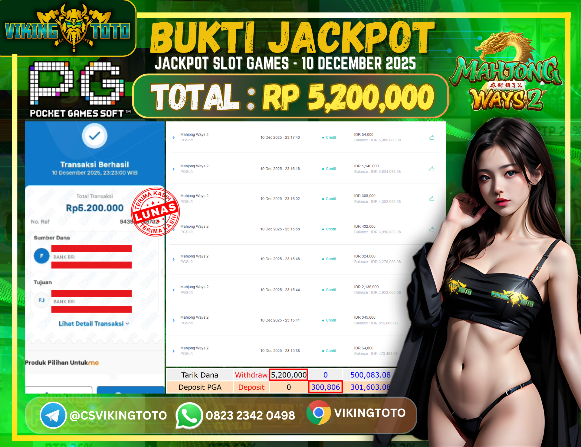 Bukti Jackpot Lunas VikingToto