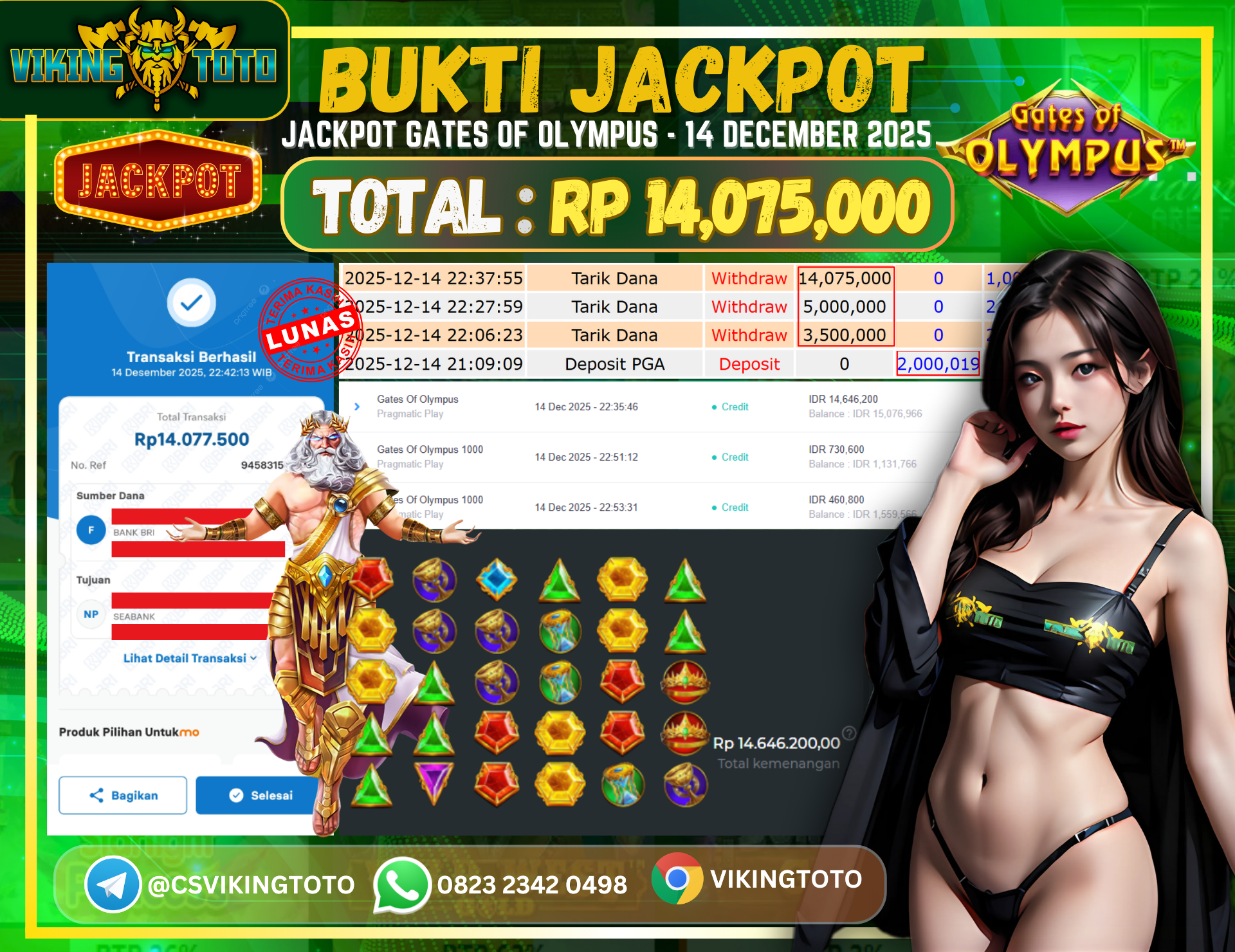 Bukti Jackpot Lunas VikingToto