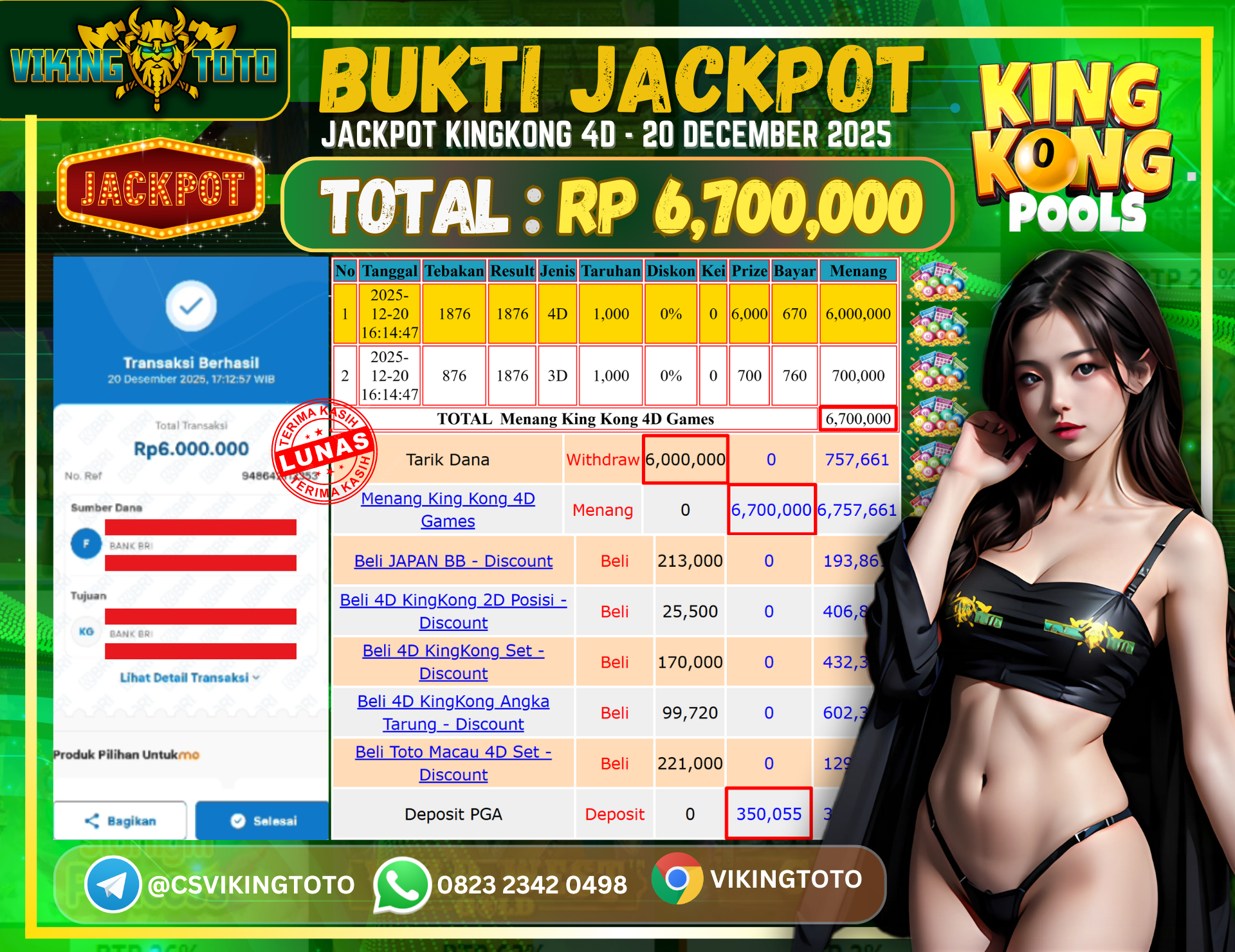 Bukti Jackpot Lunas VikingToto