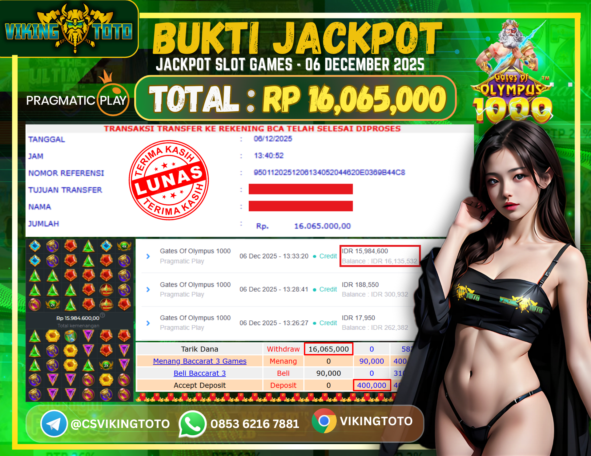 Bukti Jackpot Lunas VikingToto